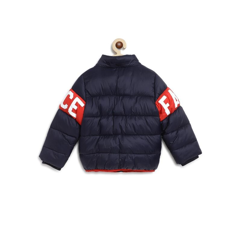 Boys Dark Blue Coat With Detachable Hood image number 2